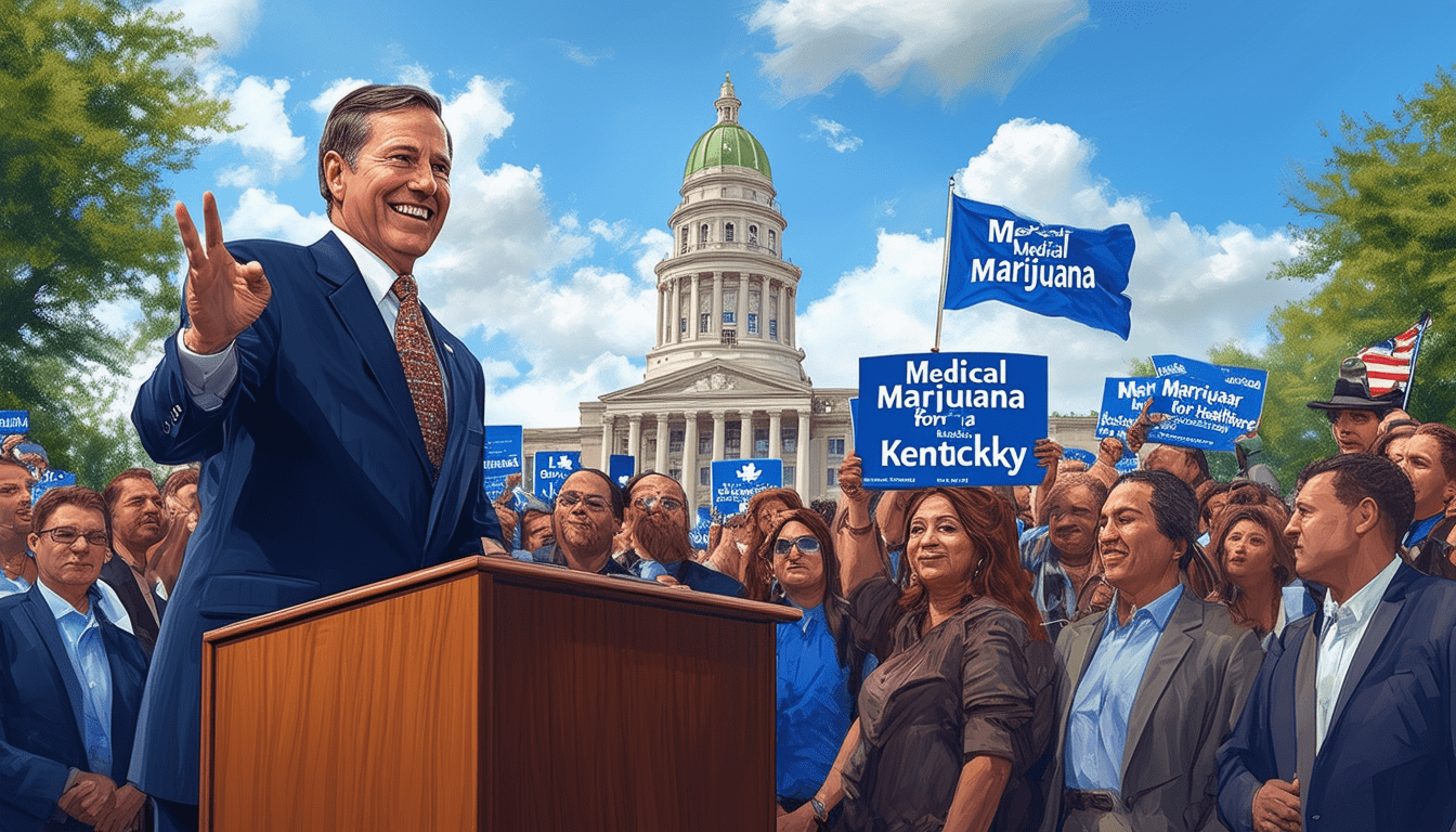 kentucky governor emphasizes the overwhelming public support for medical marijuana, celebrating significant victories in local elections that reflect the growing acceptance and advocacy for cannabis reform in the state.